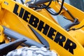 Liebherr logo on a digger arm