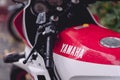 Close up of a Yamaha motorcycle Royalty Free Stock Photo