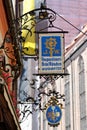 Augustiner brewery sign in Munich, Germany