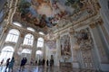 The beautiful hall of Schloss Nymphenburg, the castle of the Nymphs.