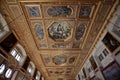 The decorated ceiling of a room inside the Munich Residenz (MÃ¼nchner Residenz). Royalty Free Stock Photo