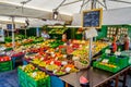 MUNICH, GERMANY, AUGUST 20: People at the Viktualienmarkt in Munich, Germamy. This traditional market takes place every