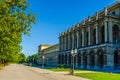 MUNICH, GERMANY, AUGUST 25, 2015: people are walking through a wide alley between hofgarten park and the residenz