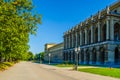 MUNICH, GERMANY, AUGUST 25, 2015: people are walking through a wide alley between hofgarten park and the residenz