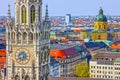 Munich in Germany, Bavaria. Marienplatz town hall