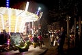 Munich, Germany Christmas market at Harras, merry-go-round