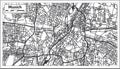 Munich Germany City Map in Retro Style. Outline Map