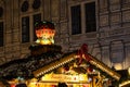 Munich, Germany - Dec 19, 2023: Christmas market at Residenz in Munich, Bavaria, Germany, Europe