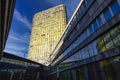 Munich, Germany - Dec 19, 2023: Facade of the headquarters of the ADAC, ADAC-Zentrale at Munich, Germany Royalty Free Stock Photo