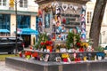 Memorial to Michael Jackson at the monument of Orlando di Lasso in Munich, Germany Royalty Free Stock Photo