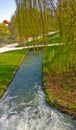 Munich, Germany - Englischer Garten and Isar channel Royalty Free Stock Photo