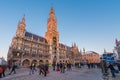 Munich, Germany - Janurary 20, 2017: The Marienplatz is a central square in the city centre of Munich Royalty Free Stock Photo