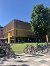 Munich, Germany - July 1, 2018: The modern side of Lenbachhaus art museum