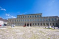 Munich, Germany - July 6, 2022: In the morning at the Bavarian Academy of Fine Arts on the Max Joseph square. Historic opera house