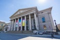 Munich, Germany - July 6, 2022: In the morning at the National Theatre Nationaltheater on the Max Joseph square. Historic opera Royalty Free Stock Photo