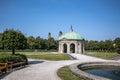 Munich, Germany - Jun 18, 2023: Hofgarten Park with Dianatempel in Munich, Germany