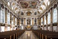 Munich, Germany - Jun 18, 2023: Interior of the Buergersaalkirche, Citizen\'s Hall Church at Munich, Germany Royalty Free Stock Photo