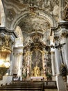 Munich, Germany - June 30, 2018: Baroque architecture in chapel Damenstiftskirche St. Anna