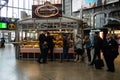 Commuters buying breakfast at trainstation