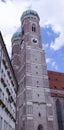 Frauenkirche in Munich. Two towers of famous church in capital of Bavaria