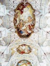 Munich, Germany - June 28, 2019: Fresco Ceiling at Heilig Geist Kirche or Church of the Holy Spirit Royalty Free Stock Photo