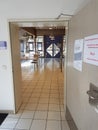 A photo of an almost empty hospital cafeteria reflecting the strict quarantine measures in the health care during Coronacrisis