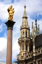 Munich, Germany,The Mariensaule (Column of the Virgin Mary)