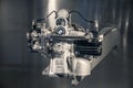 Munich/ Germany - May, 24 2019: BMW M 2 B 15 classic engine Victoria Werke Nuernberg in BMW Museum/ BMW Welt