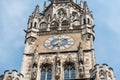 Clock tower of New Town Hall in Munich, Germany Royalty Free Stock Photo