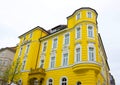 Munich, Germany - May 03, 2017: The facade of Krone Hotel building