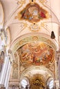 Munich Germany ceiling in St. Peter`s Church Royalty Free Stock Photo