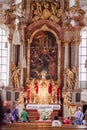 MUNICH, GERMANY - May 27, 2019: Inside view of Heilig-Geist-Kirche Church of the Holy Spirit, Gothic hall church in Munich Royalty Free Stock Photo