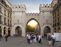 Munich, Germany - May 29, 2012: People walking through the Karlstor gate in Munich, Germany