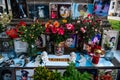 MUNICH, GERMANY - MAY 27, 2019: Michael Jackson Memorial at the base of Orlande de Lassus statue on Promenadeplatz square. It is