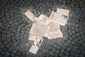 White Rose Memorial - Anti-Nazi Resistance Pamphlets at Geschwister-Scholl-Platz - Munich, Bavaria, Royalty Free Stock Photo