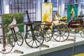 Exhibition of bicycle models and the development process of the bicycle industry to the Munich Transport Museum Deutsches Museum Royalty Free Stock Photo