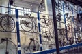 Exhibition of bicycle models and the development process of the bicycle industry to the Munich Transport Museum Deutsches Museum Royalty Free Stock Photo