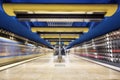 Munich Metro Underground Station Olympia-Einkaufszentrum OEZ in Germany Royalty Free Stock Photo