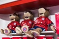 Store of sports clothing and souvenirs of the Bavaria Munich football team on the territory of Allianz Arena.