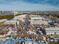 MUNICH, GERMANY - OKTOBER 5, 2022: Teardown of the Oktoberfest on the Theresienwiese. Royalty Free Stock Photo