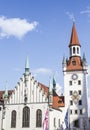 Munich - Old Town Hall on Marienplatz Royalty Free Stock Photo