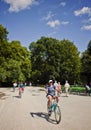 Munich, Germany - riding a bike at Englischer Garten