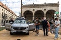 Munich, Germany - Sep 07, 2021: IAA Mobility Open Space. Mercedes Benz Motor Show at Odeon Square