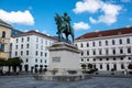 Munich, Germany - Sep 21, 2023: Statue of Maximilian Churfuerst Von Bayern. Wittelsbacher Square Munich, Germany