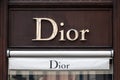 Dior logo on Dior`s shop