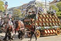 Oktoberfest festive parade in Munich, beer carriage