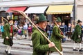 Munich, Germany - September 24, 2018: Participants of the annual Bavarian Oktoberfest beer festival 