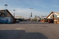 Munich, Germany - 2018 September 06: setup of the fairground rides and beertents at the biggest folk festival in the world - the