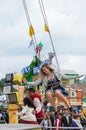 Traditional Chairoplane at Oktoberfest in Munich Royalty Free Stock Photo