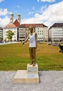 Munich, Germany - statue of Bavarian helper at Marienhof
